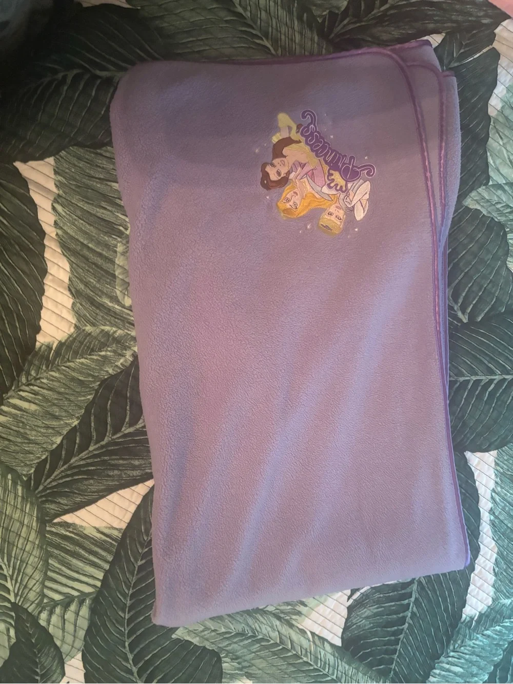 Disney  Princess purple Embroidered Fleece throw